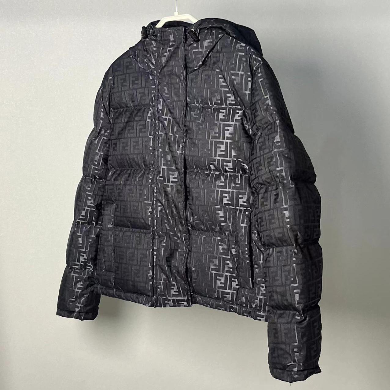 Fendi Black FF Nylon Down Jacket - EUR FASHION