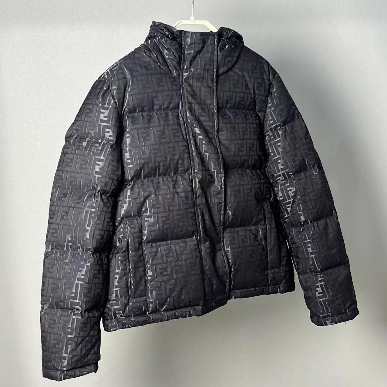 Fendi Black FF Nylon Down Jacket - EUR FASHION