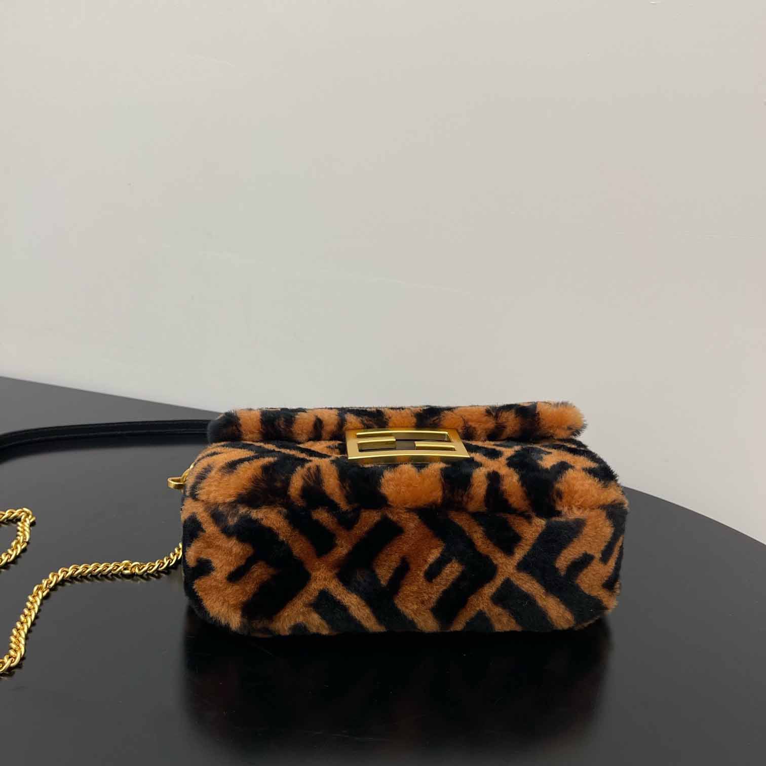 Fendi Mini Baguette Brown Sheepskin Bag - EUR FASHION