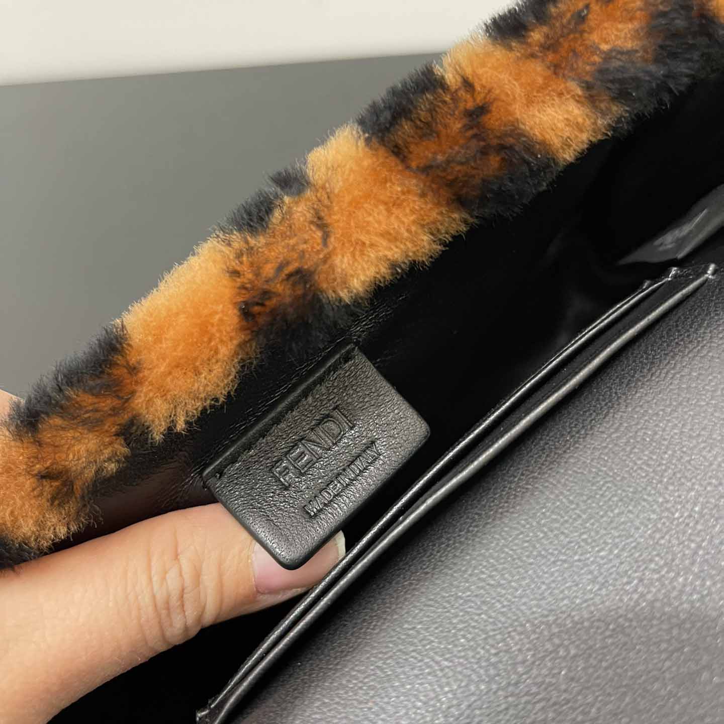 Fendi Mini Baguette Brown Sheepskin Bag - EUR FASHION