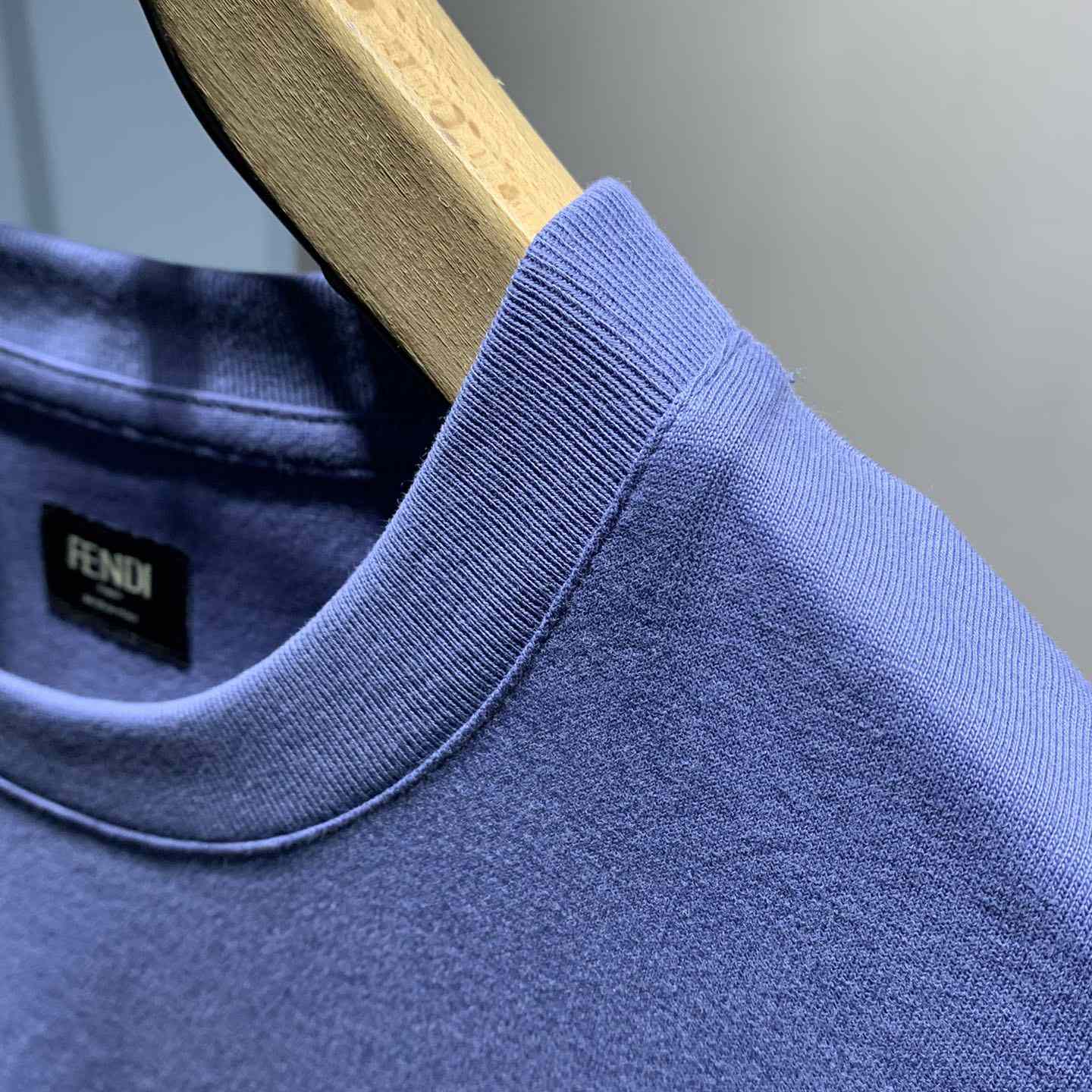 Fendi Blue Cotton T-shirt - EUR FASHION