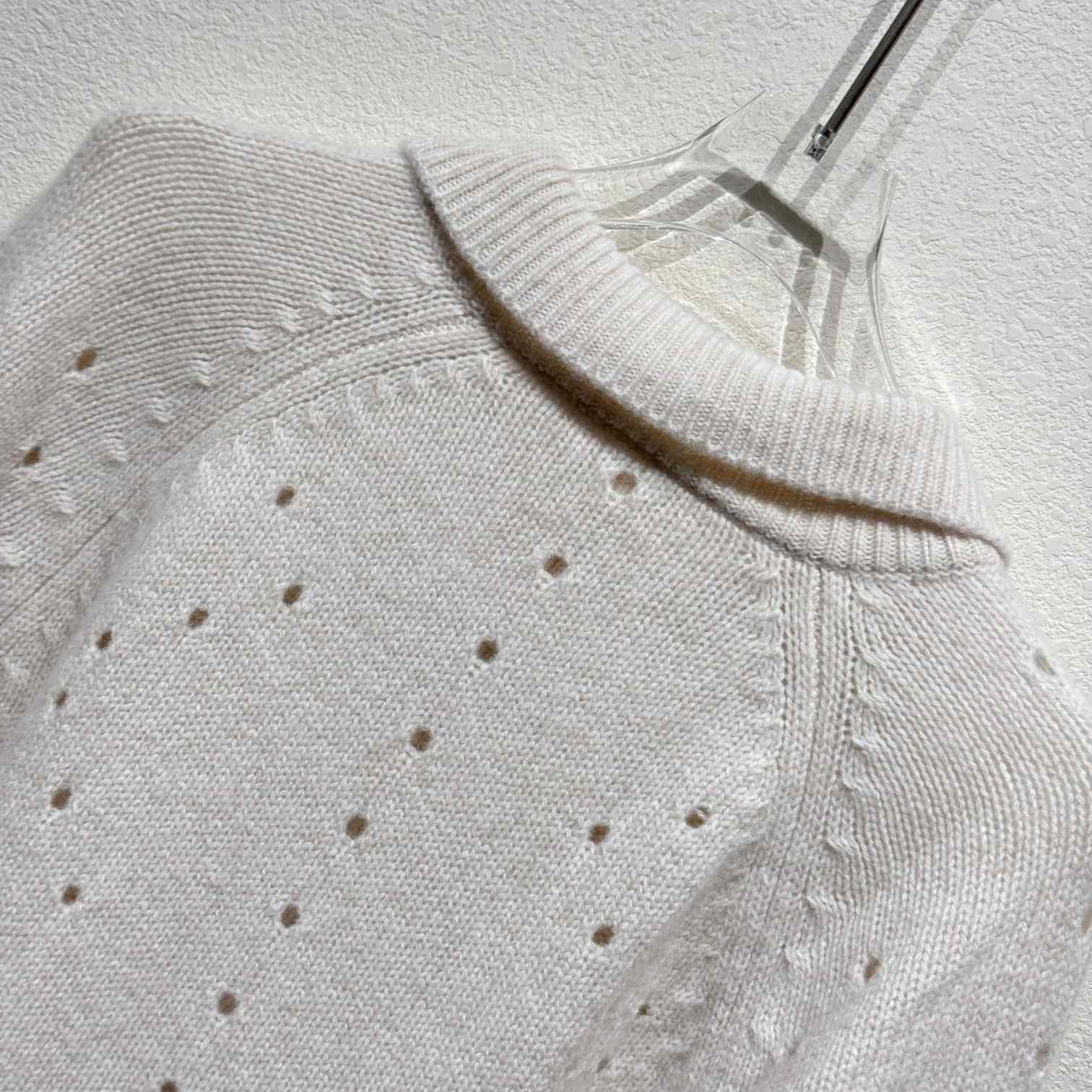 Givenchy Beige Lacy Sweater With A Collar - EUR FASHION