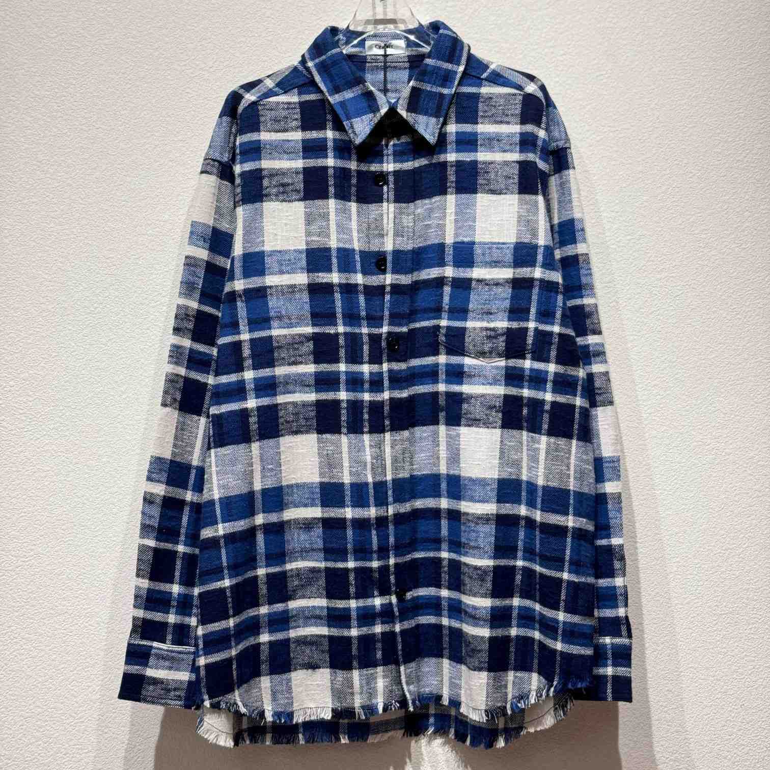 Celine Oversized Shirt 'Craie/Marine' - EUR FASHION