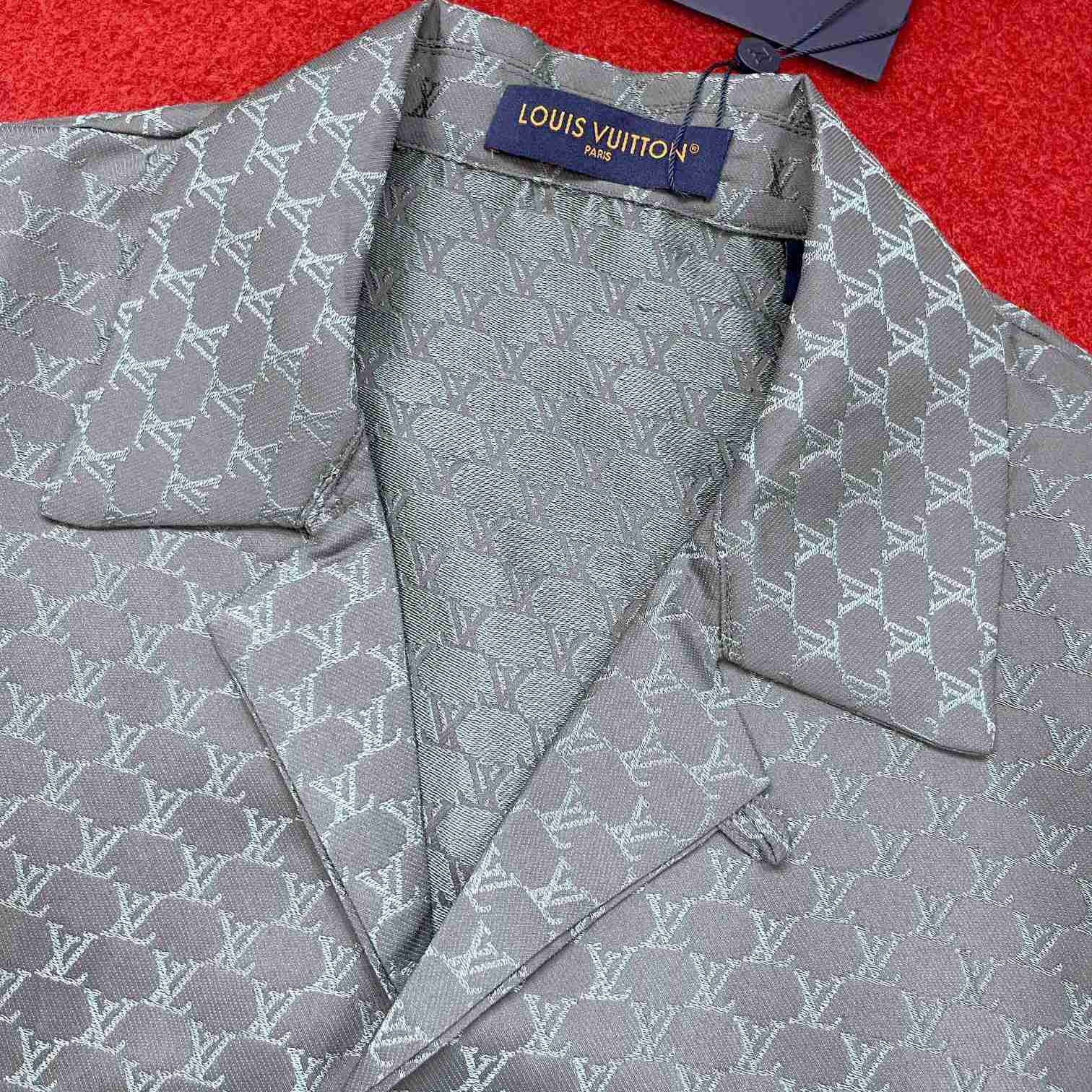 Louis Vuitton Short-Sleeved Jacquard Silk-Blend Shirt - EUR FASHION