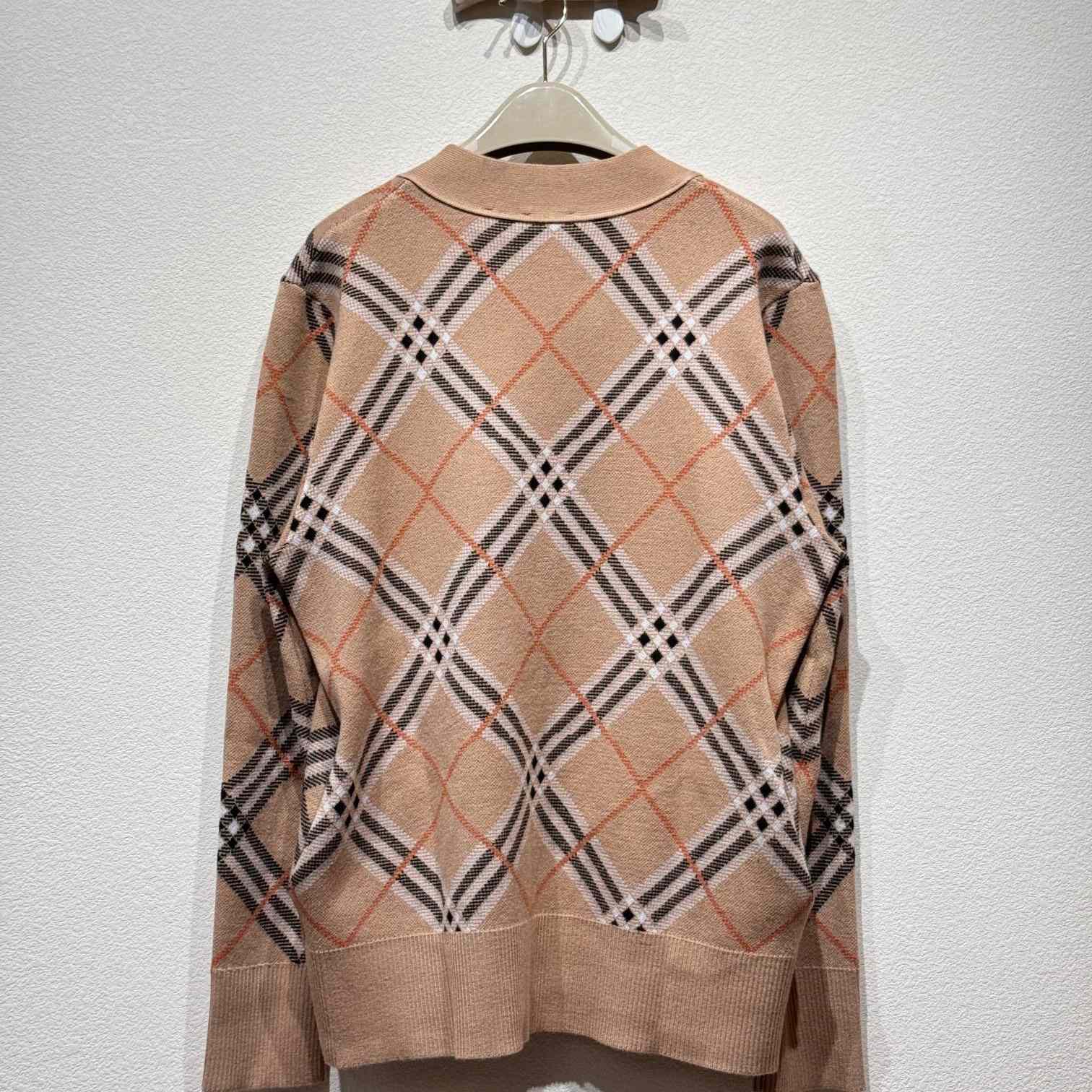 Burberry Check Wool Mohair Blend Cardigan   - EUR FASHION