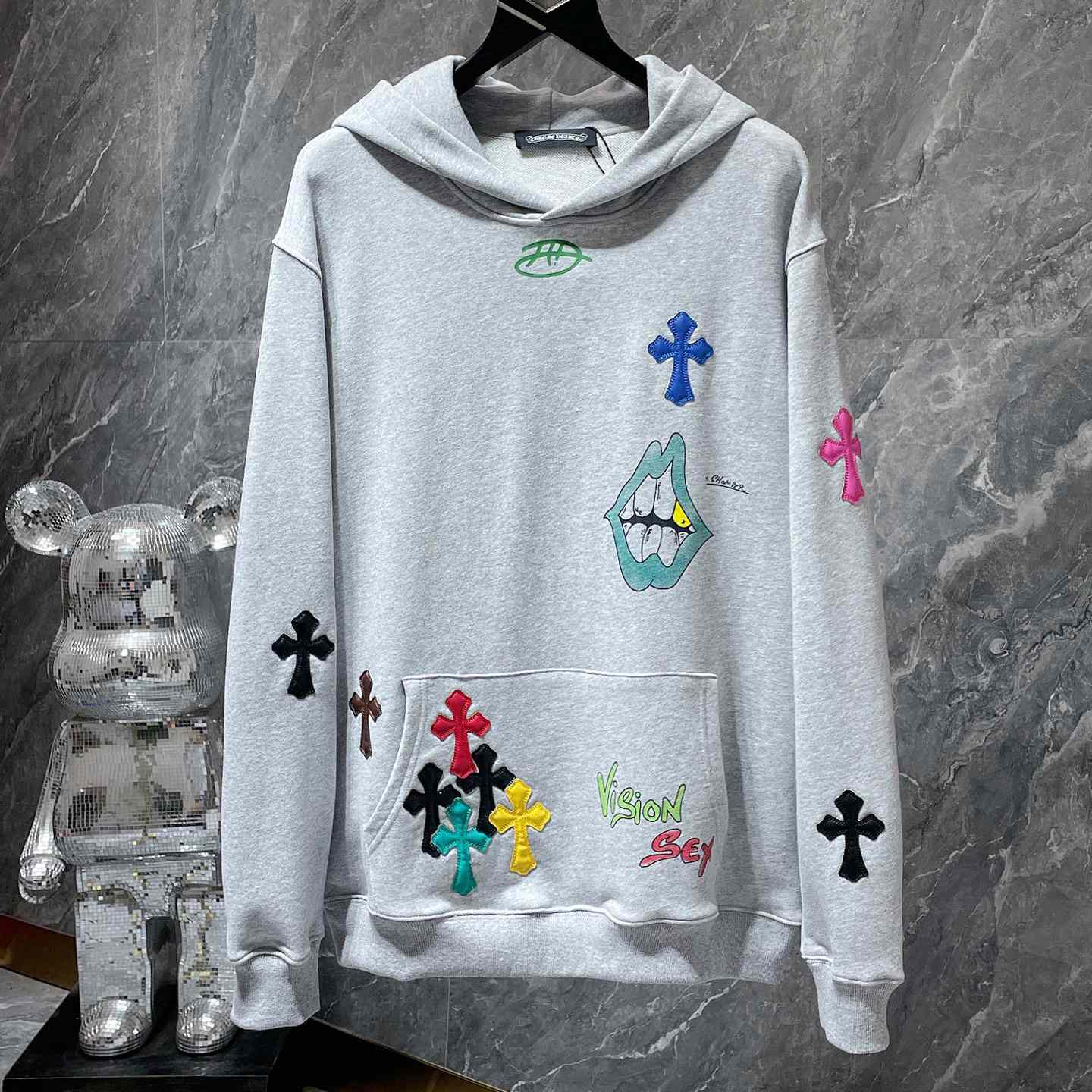 Chrome Hearts x Matty Boy Cross Patch Hoodie - EUR FASHION