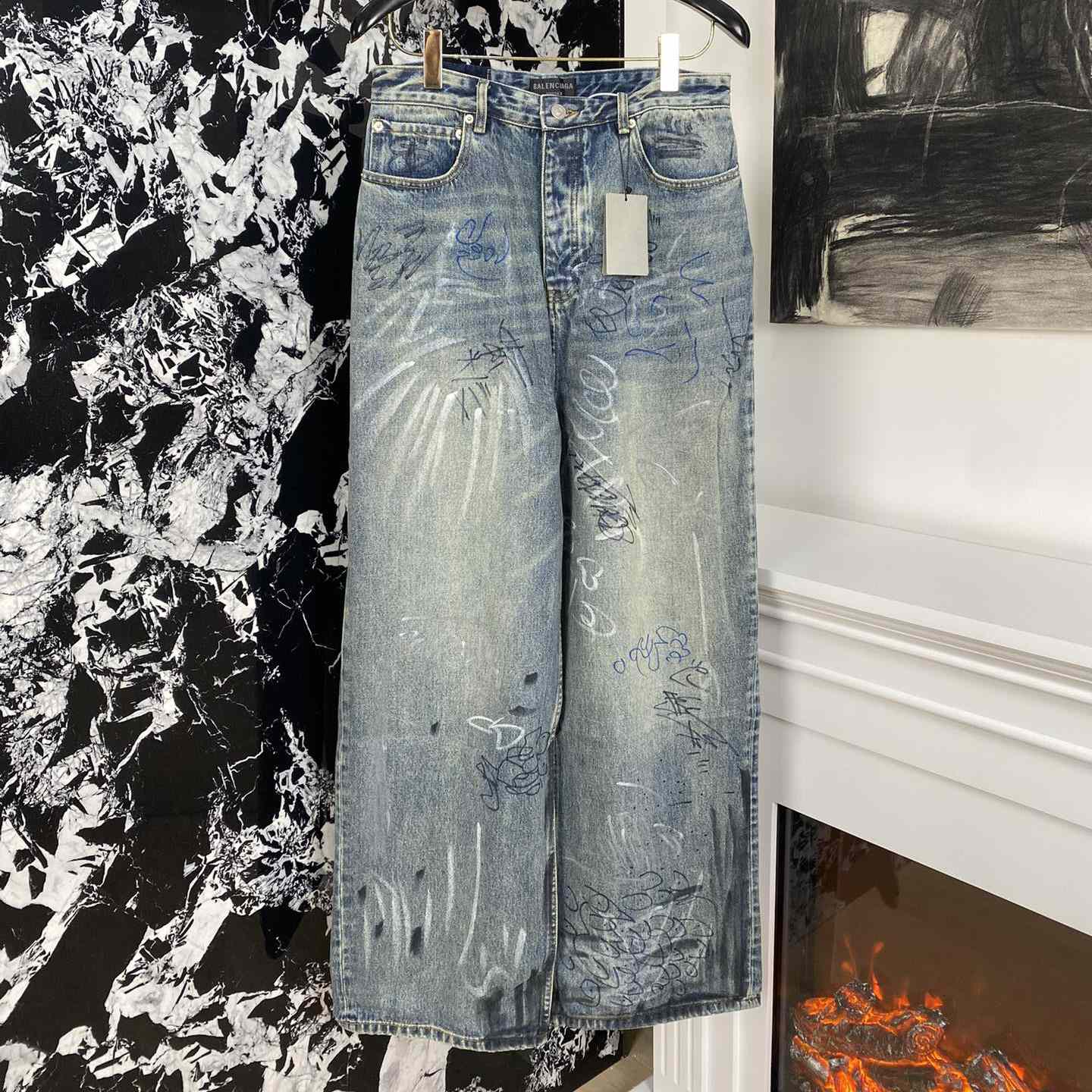 Balenciaga Graffiti Baggy Jeans - EUR FASHION