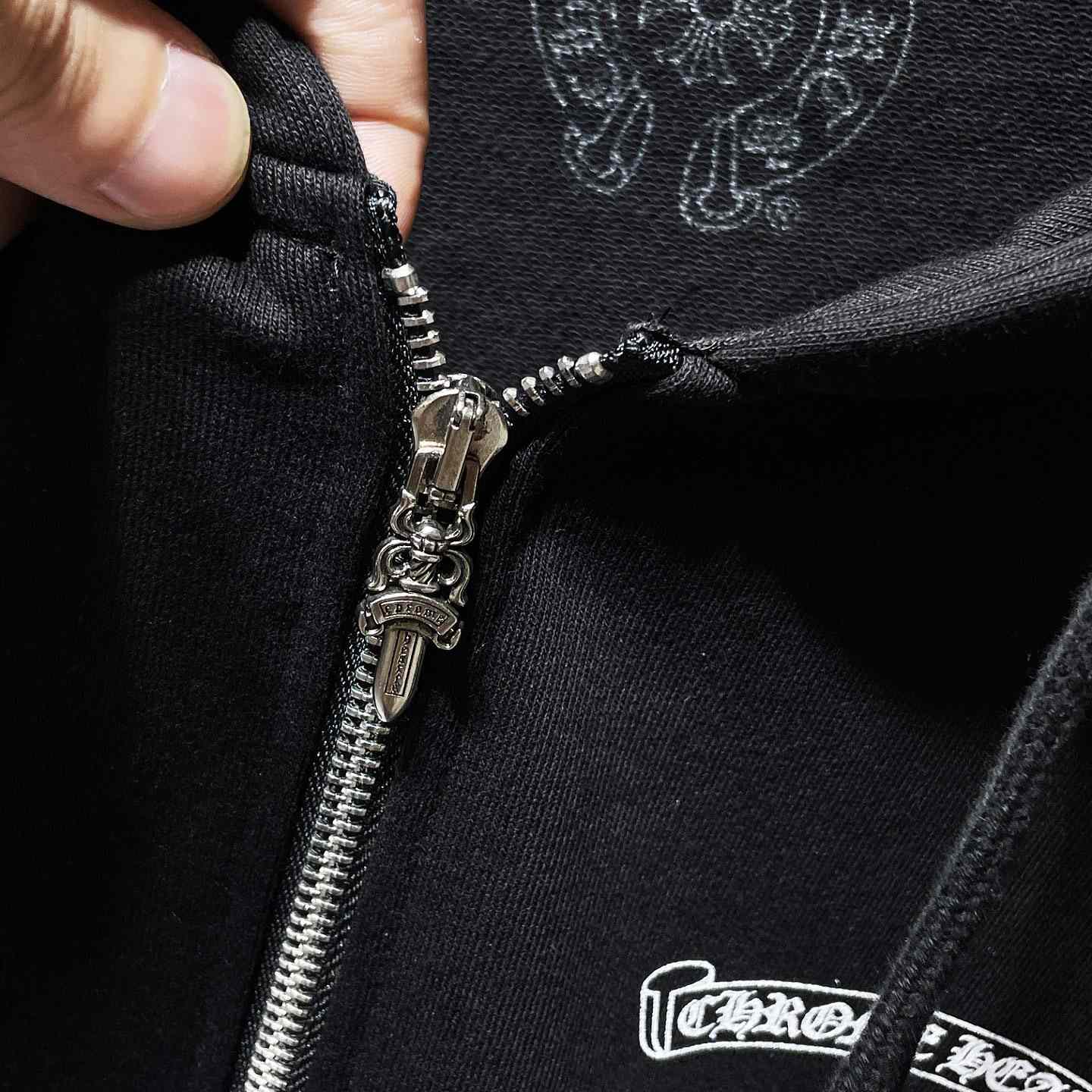 Chrome Hearts Zip Up Hoodie  - EUR FASHION