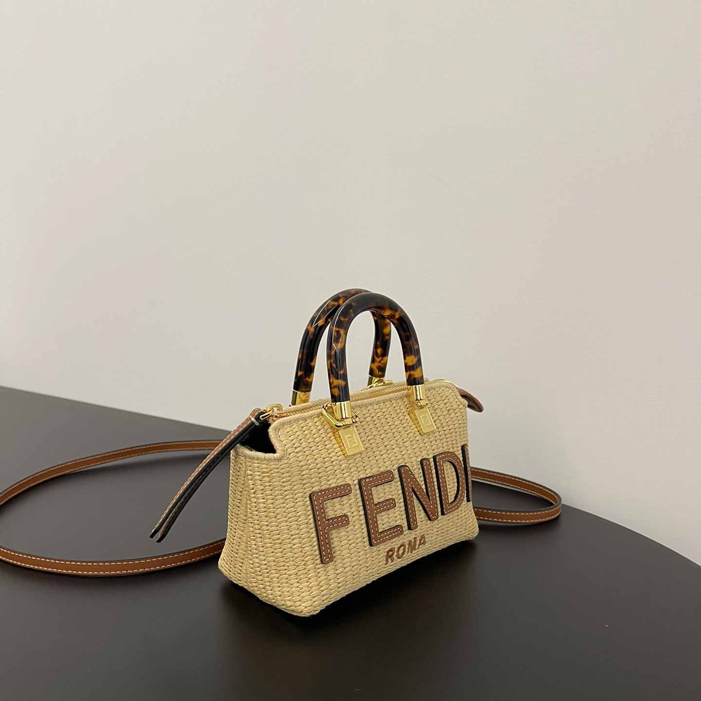 Fendi By The Way Mini Beige Cotton Fiber Mini-bag - EUR FASHION