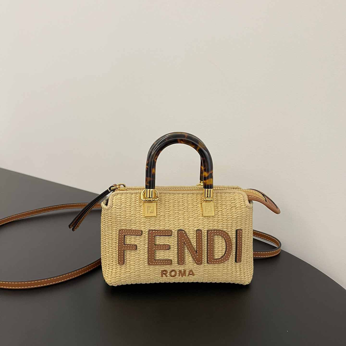 Fendi By The Way Mini Beige Cotton Fiber Mini-bag - EUR FASHION