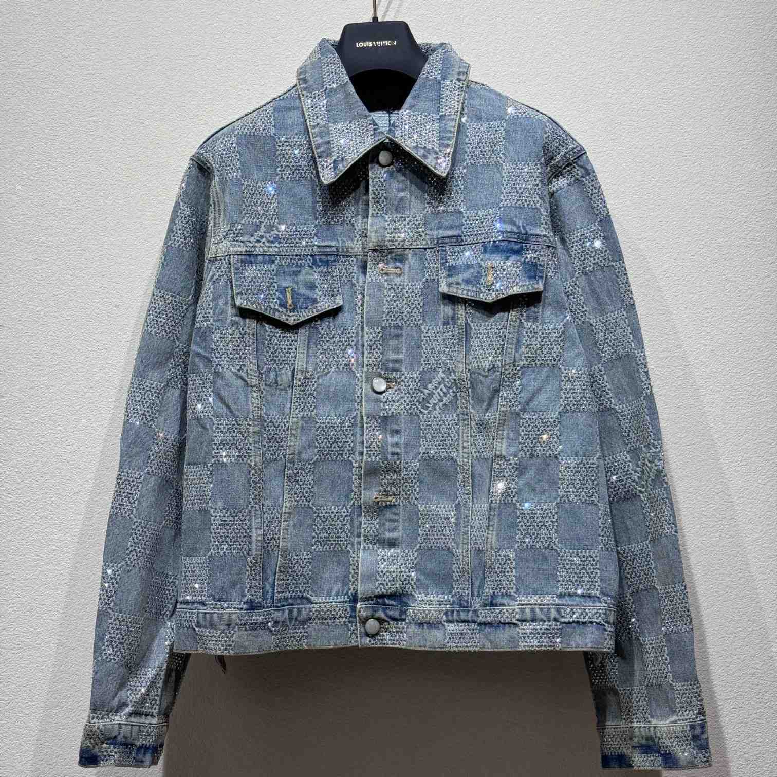 Louis Vuitton Embellished Damier Denim Jacket  1AFWXC - EUR FASHION