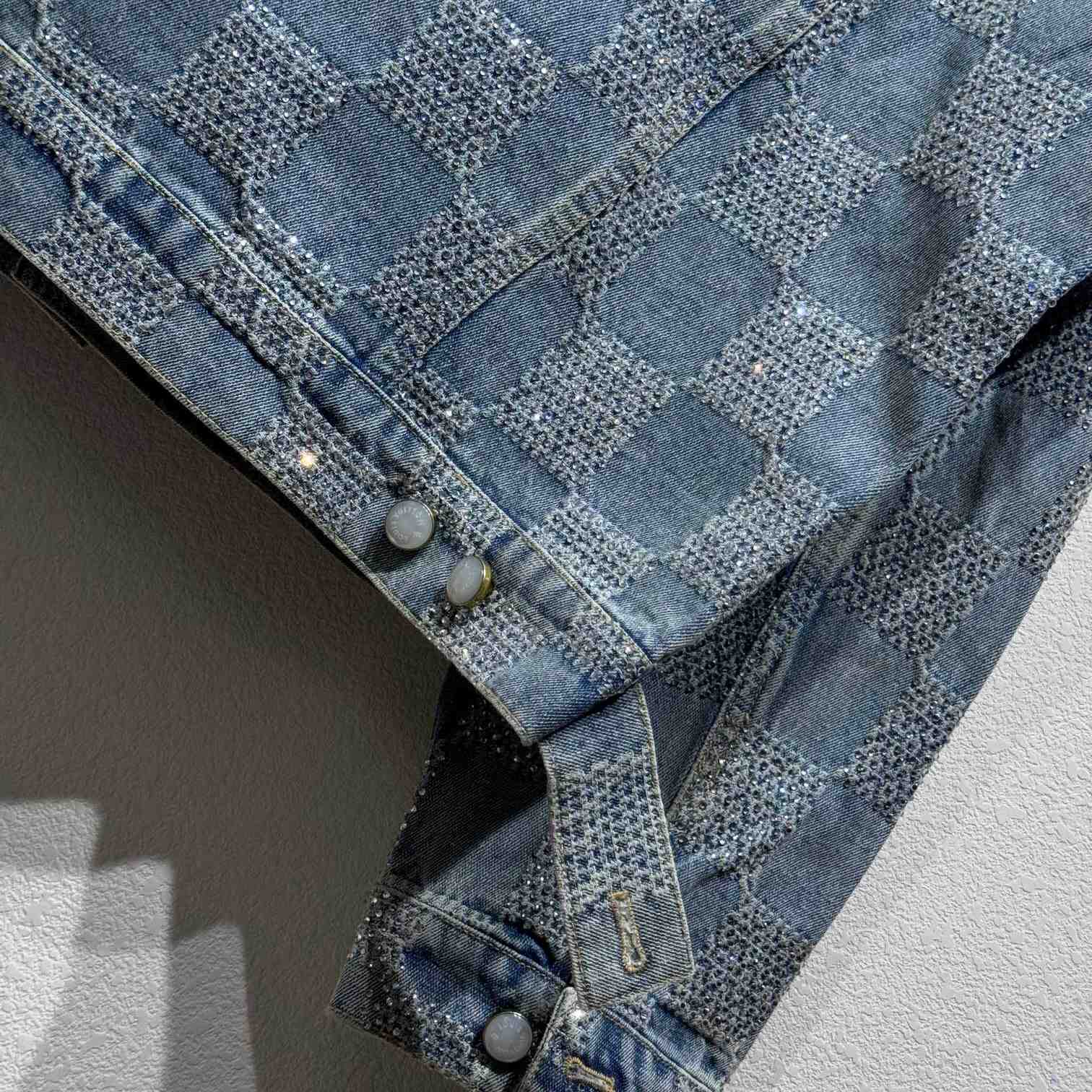 Louis Vuitton Embellished Damier Denim Jacket  1AFWXC - EUR FASHION