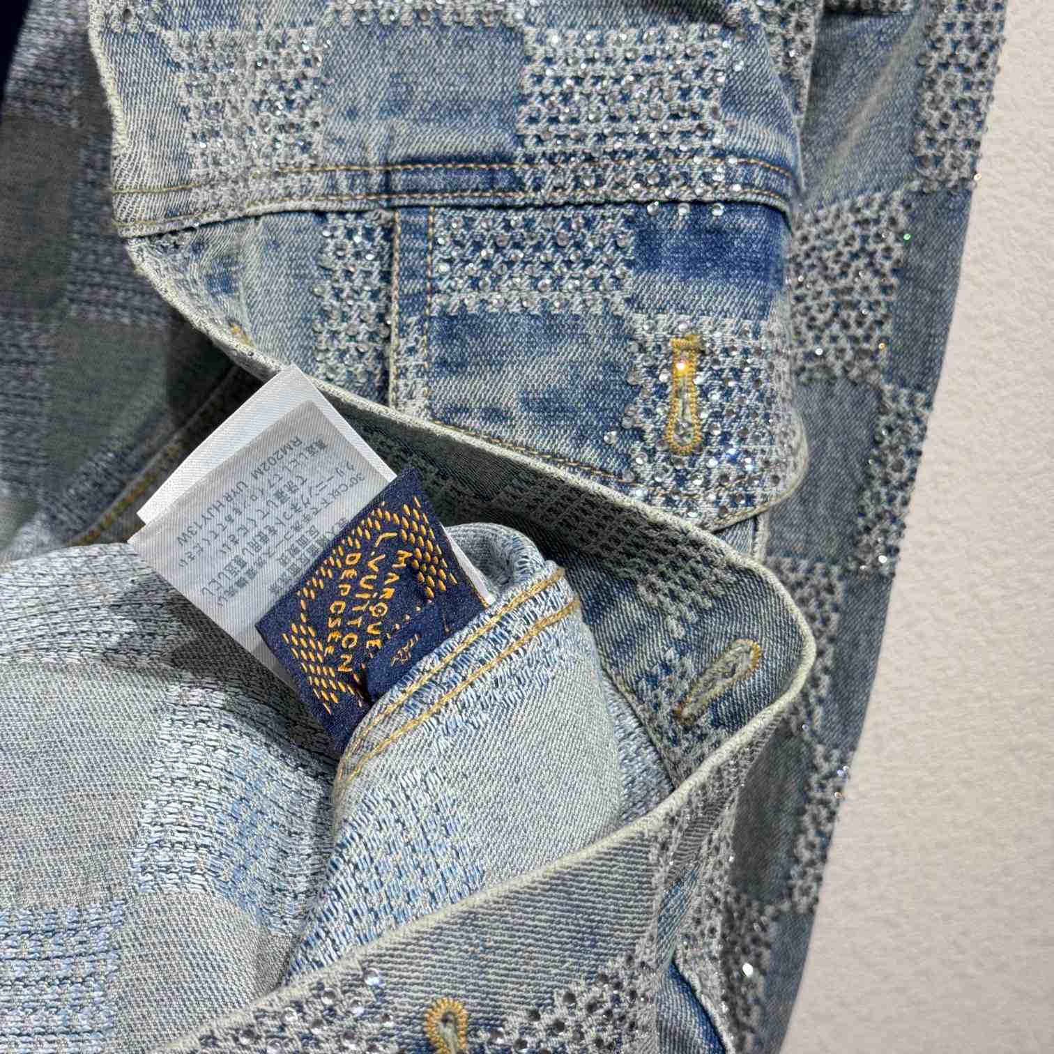 Louis Vuitton Embellished Damier Denim Jacket  1AFWXC - EUR FASHION