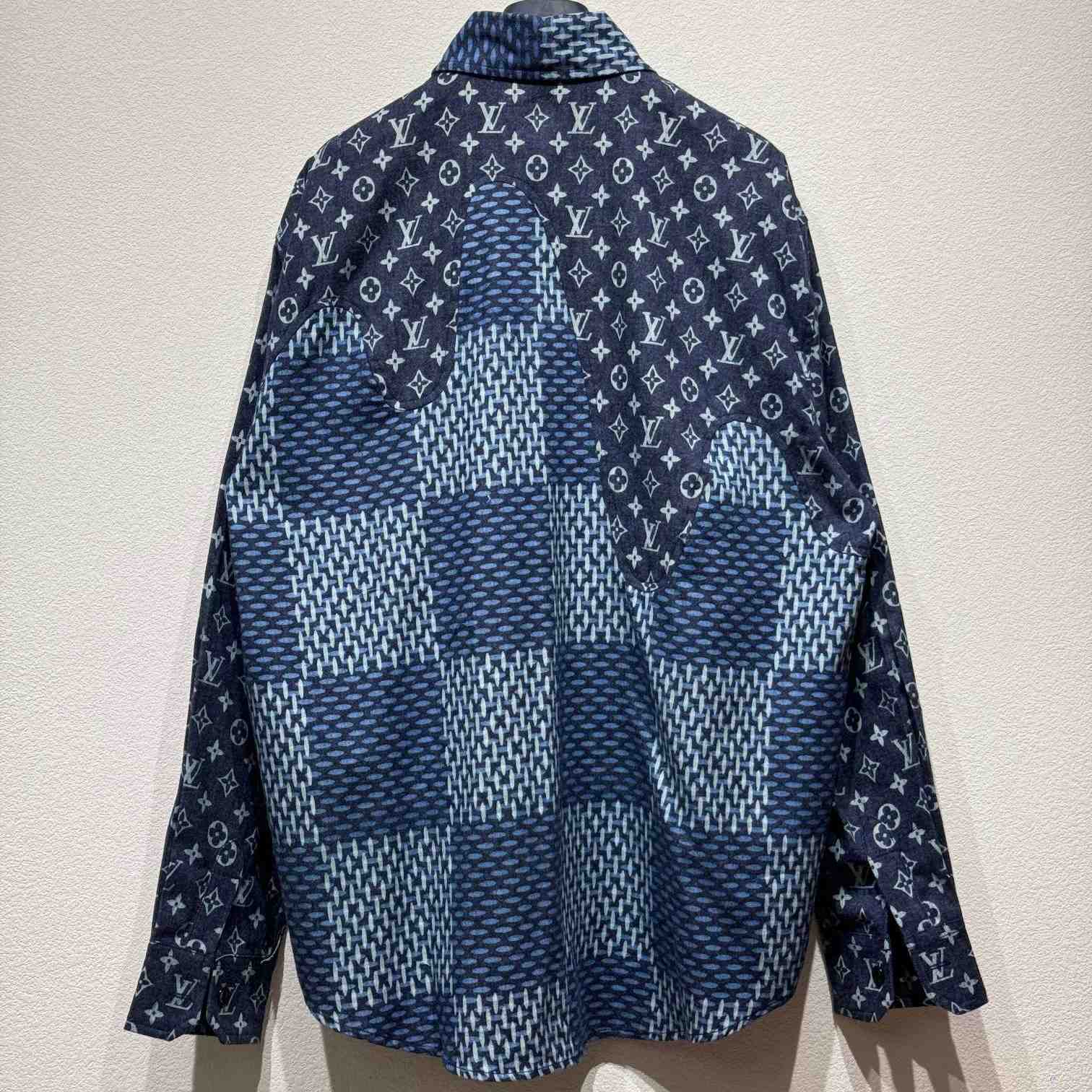 Louis Vuitton x Nigo MNGM Waves Giant Damier Flannel Shirt - EUR FASHION