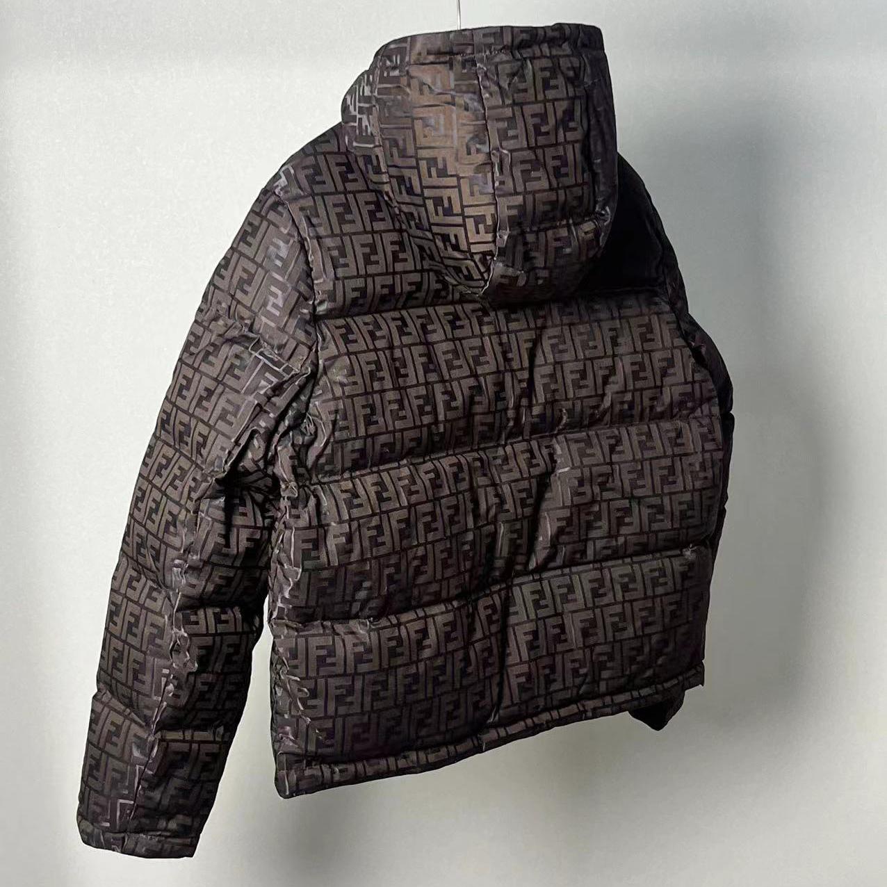 Fendi Brown Tech Fabric Down Jacket - EUR FASHION