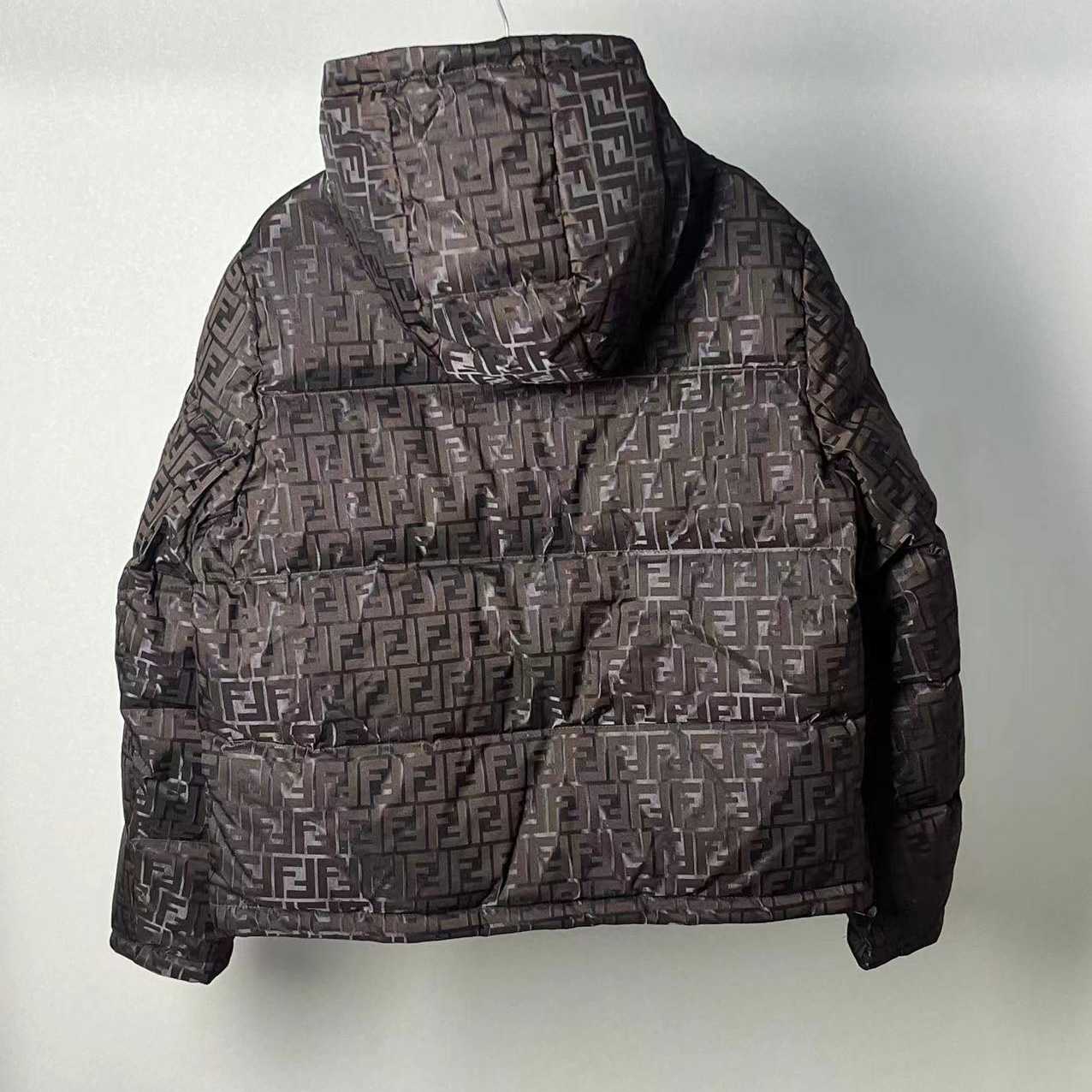 Fendi Brown Tech Fabric Down Jacket - EUR FASHION