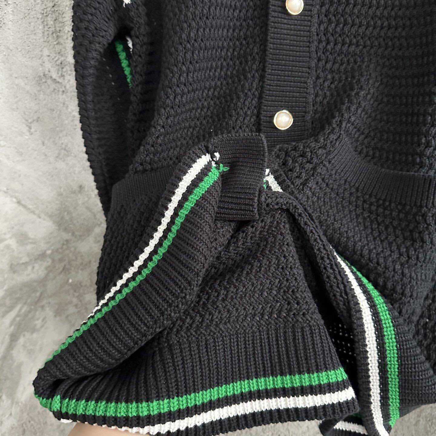 Casablanca Men's Black 'Crochet Effect Tennis Shacket' Cardigan - EUR FASHION