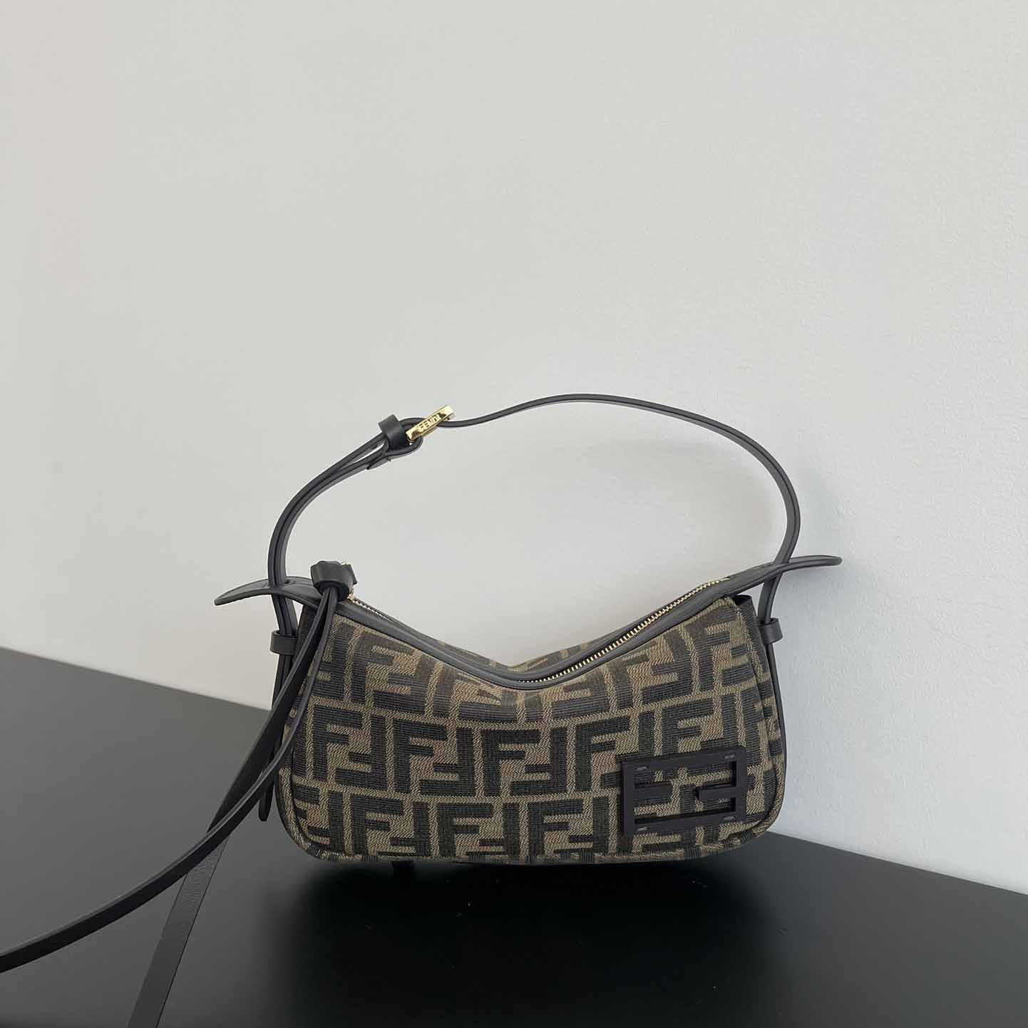 Fendi Simply Fendi Mini Brown FF Jacquard Fabric Mini Bag - EUR FASHION