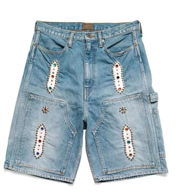 Kapital Studded Gem Denim Shorts - EUR FASHION