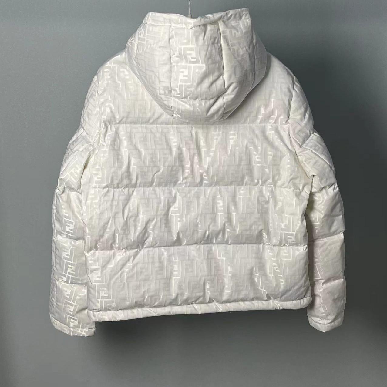 Fendi White Tech Fabric Down Jacket - EUR FASHION