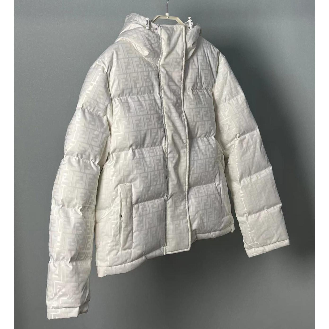 Fendi White Tech Fabric Down Jacket - EUR FASHION