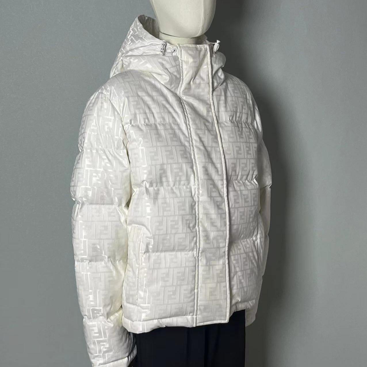 Fendi White Tech Fabric Down Jacket - EUR FASHION