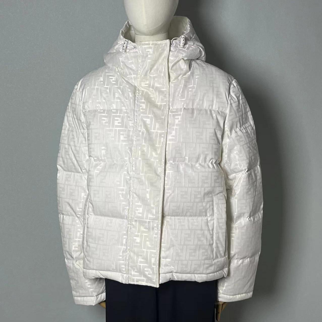 Fendi White Tech Fabric Down Jacket - EUR FASHION