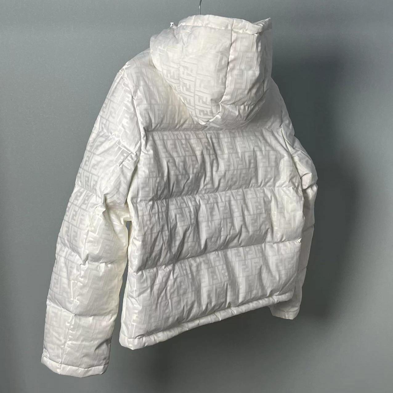 Fendi White Tech Fabric Down Jacket - EUR FASHION