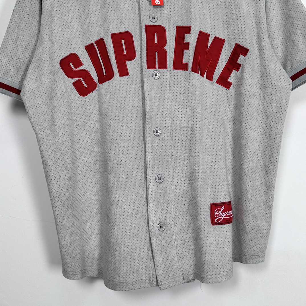 Supreme Ultrasuede Mesh Baseball Jersey - EUR FASHION