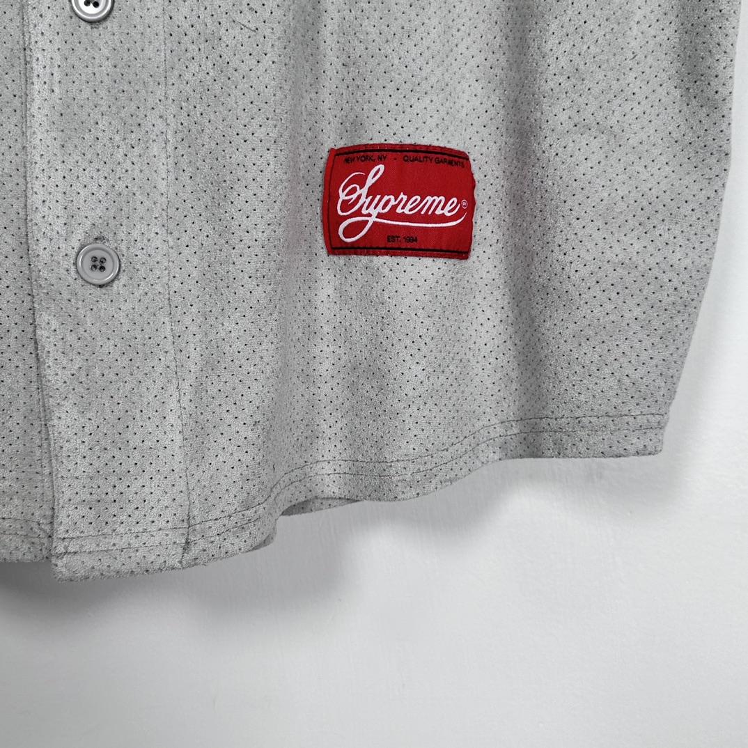 Supreme Ultrasuede Mesh Baseball Jersey - EUR FASHION