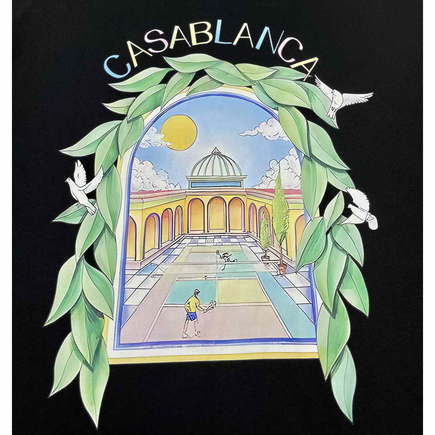 Casablanca  Black 'Casablanca Avenida' T-Shirt   C890 - EUR FASHION