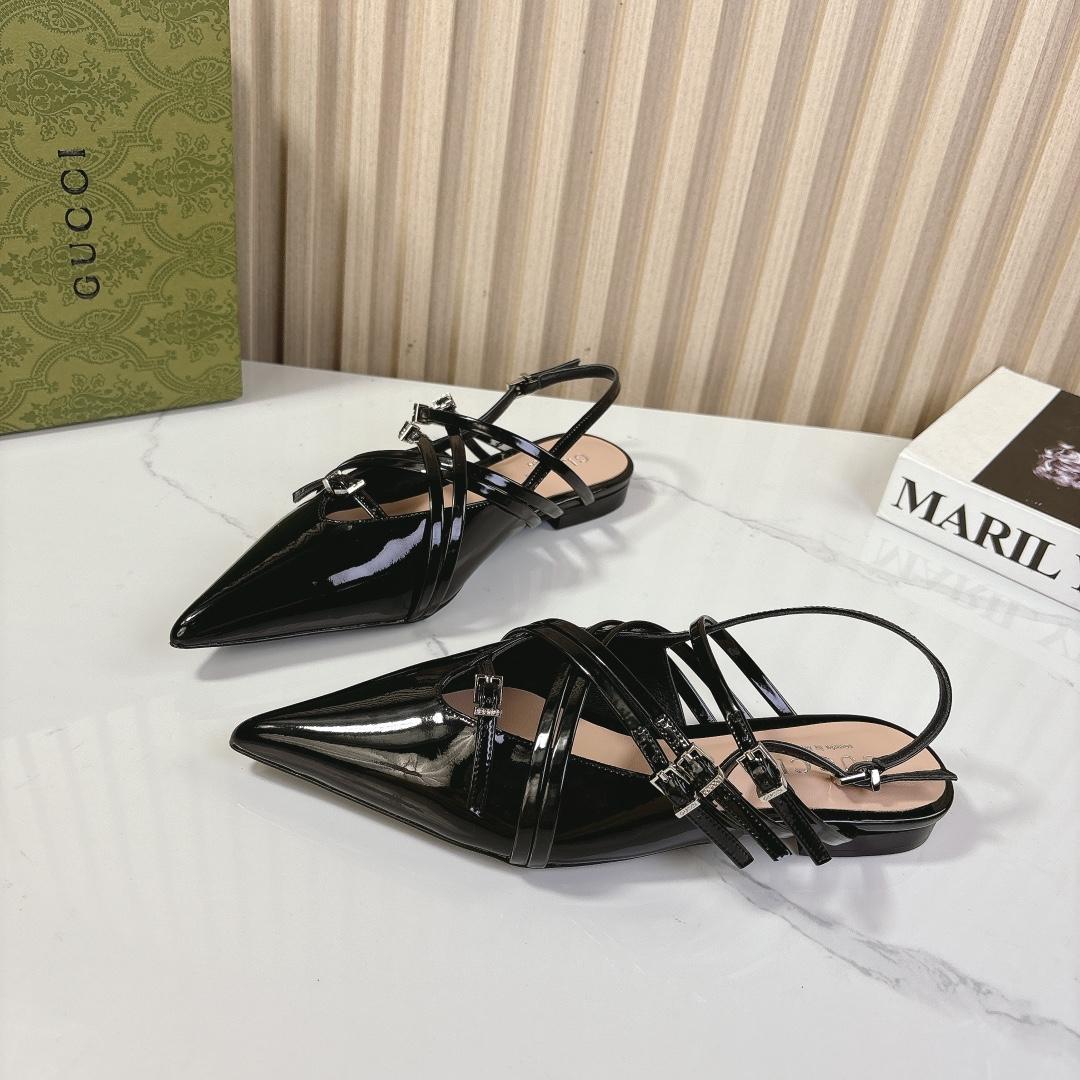 Gucci Women's Strappy Ballet Flat - EUR FASHION