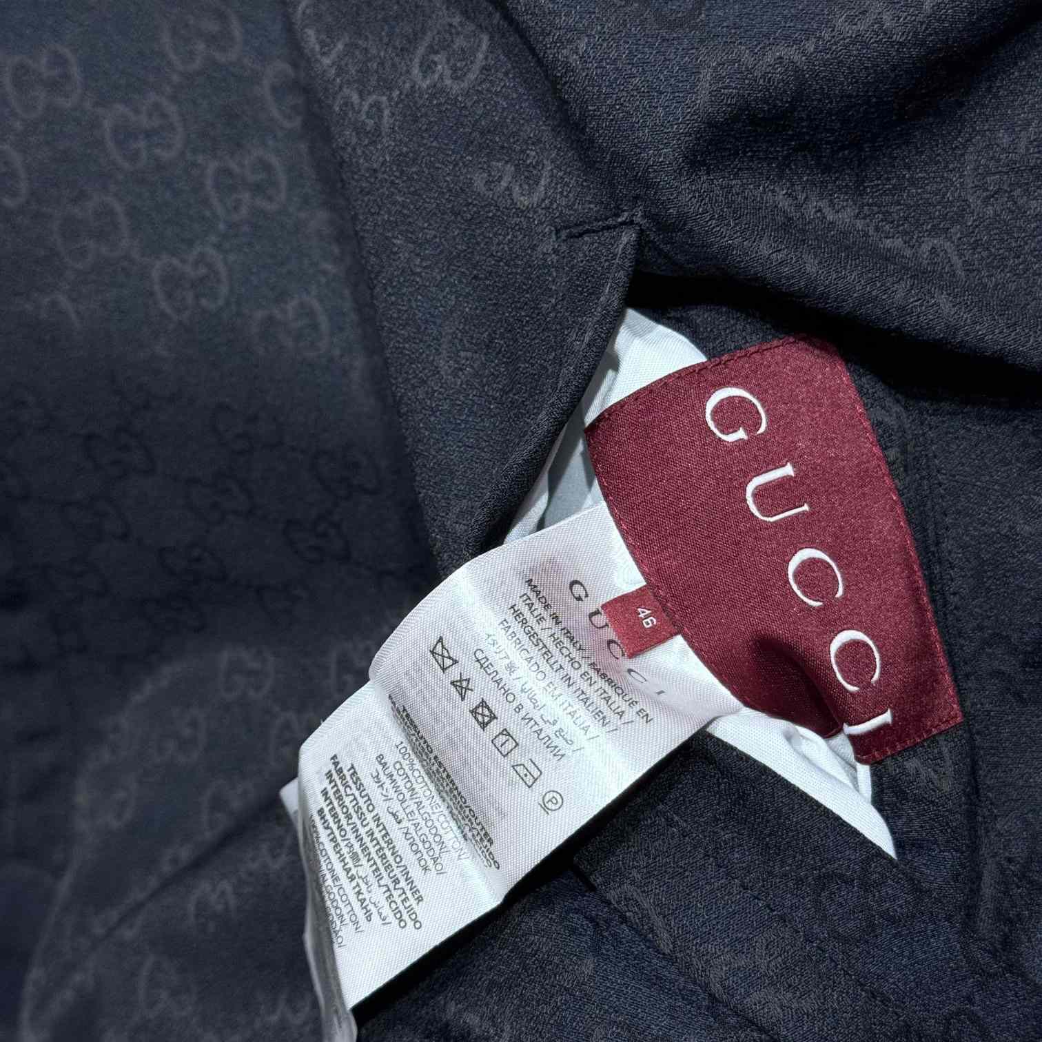 Gucci Denim Jacket With GG Embossed Detail  - EUR FASHION