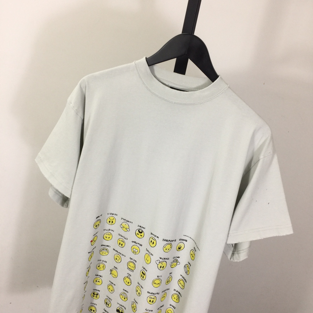 Balenciaga How Are You Feeling Today T-Shirt Oversized In Dirty White - EUR FASHION