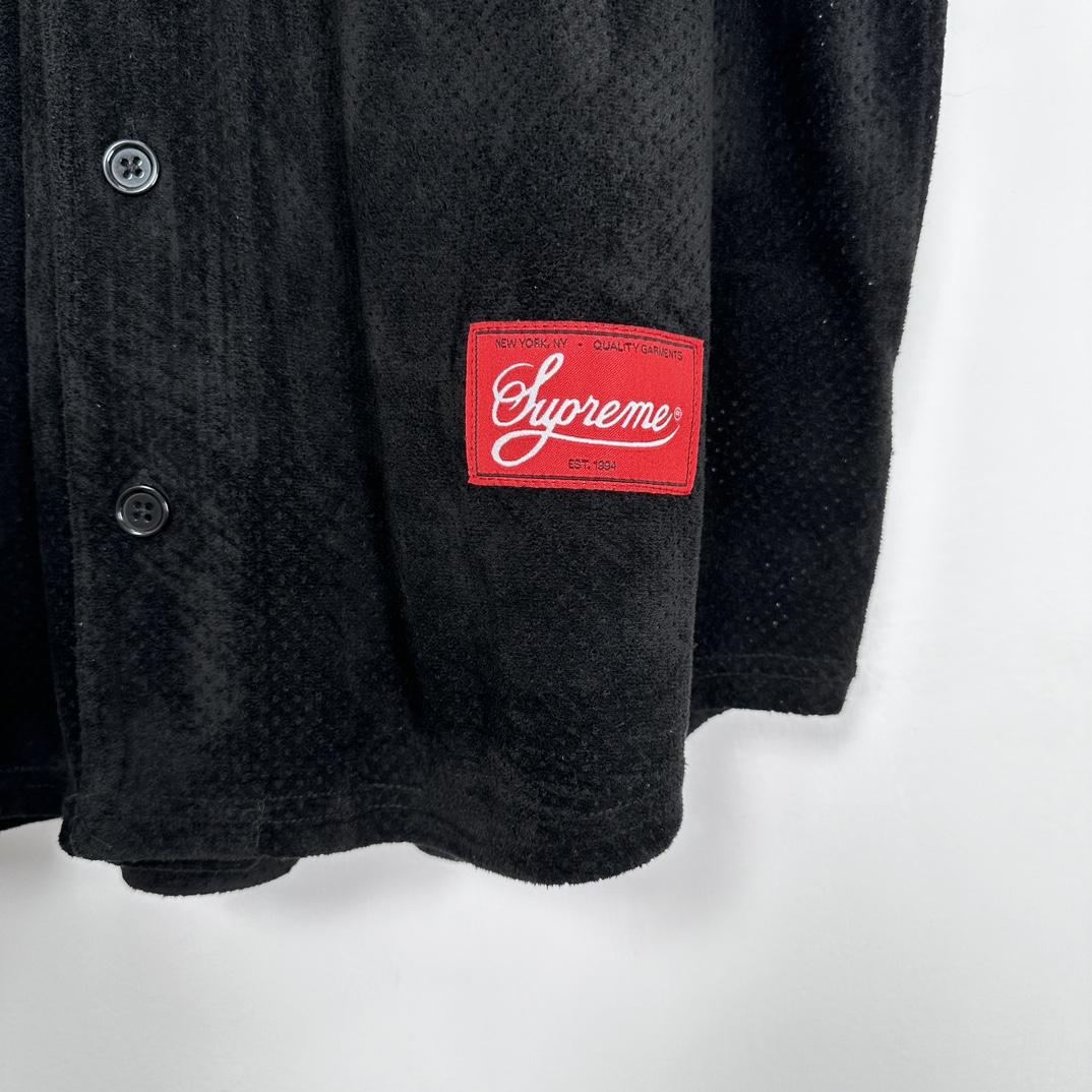 Supreme Ultrasuede Mesh Baseball Jersey - EUR FASHION