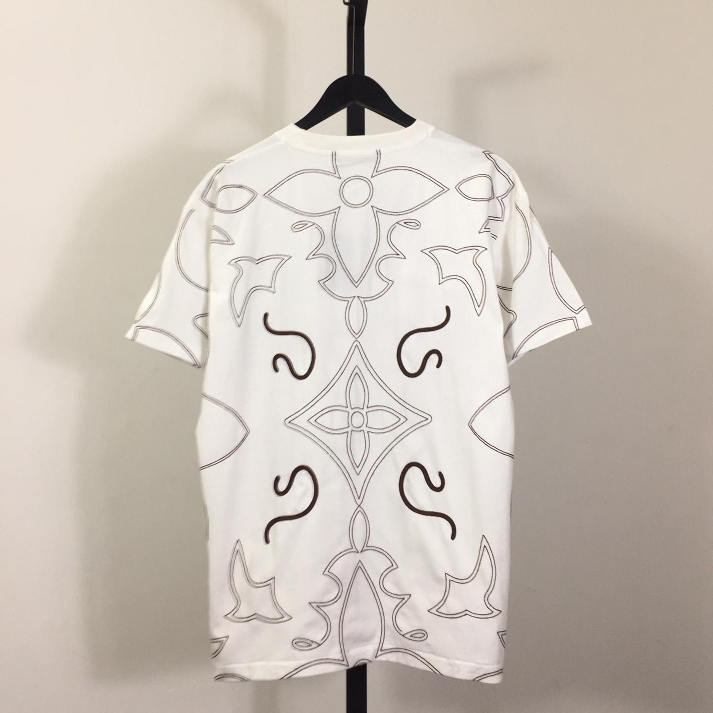 Louis Vuitton Embroidered Cotton T-Shirt   1AFWVN - EUR FASHION