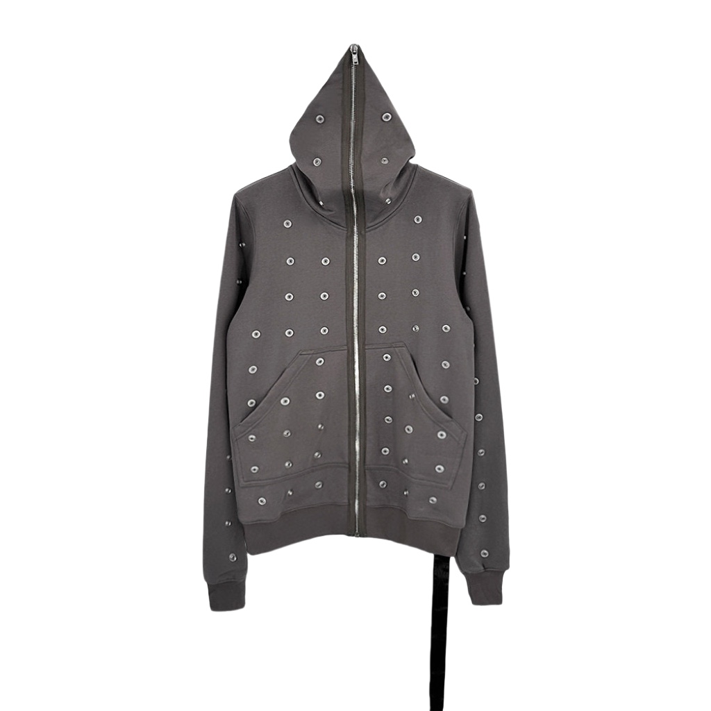 Rick Owens DRKSHDW Stud-detailing Zipped Hoodie - EUR FASHION