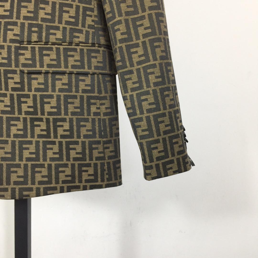 Fendi Fendace FF Jacquard Mens Blazer - EUR FASHION