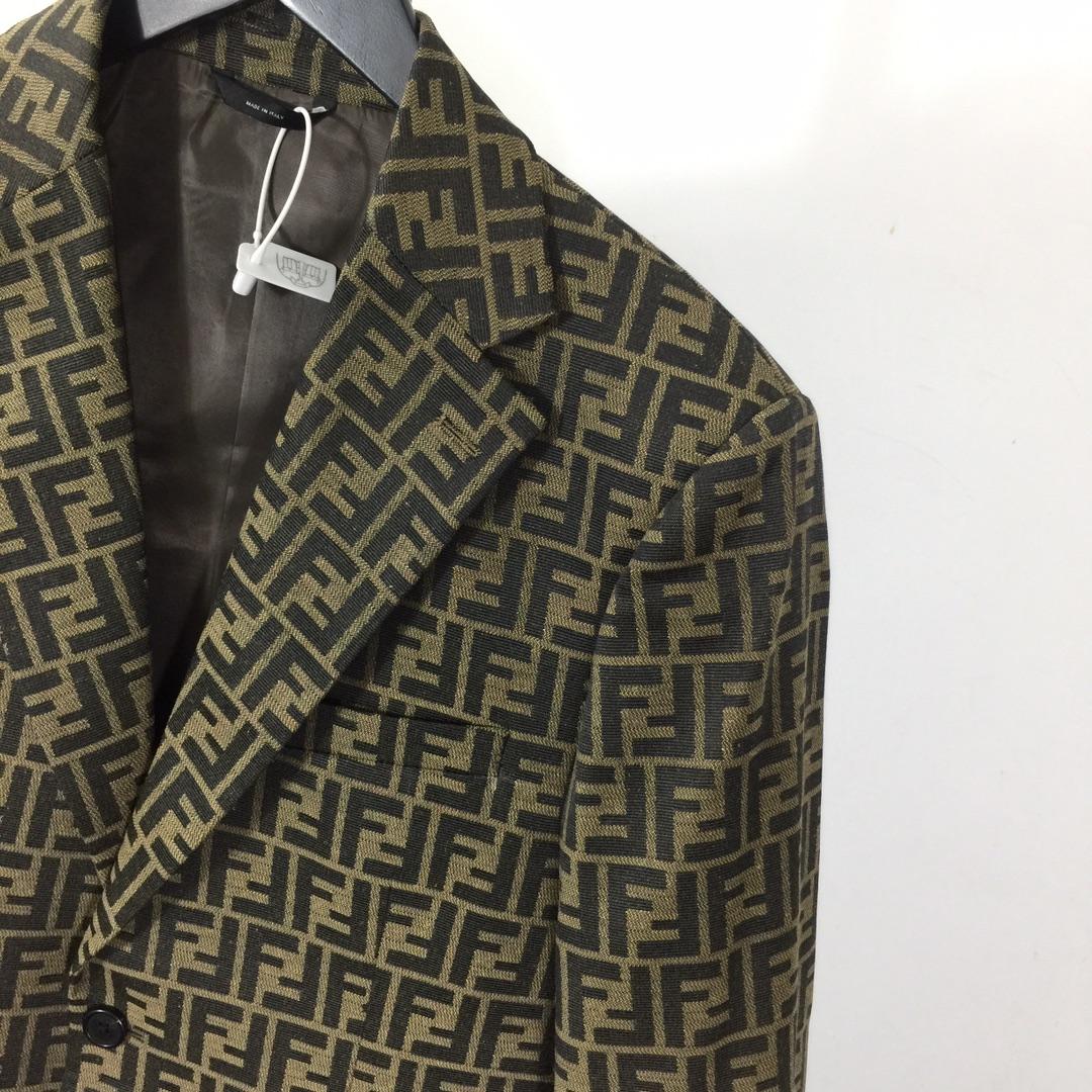 Fendi Fendace FF Jacquard Mens Blazer - EUR FASHION