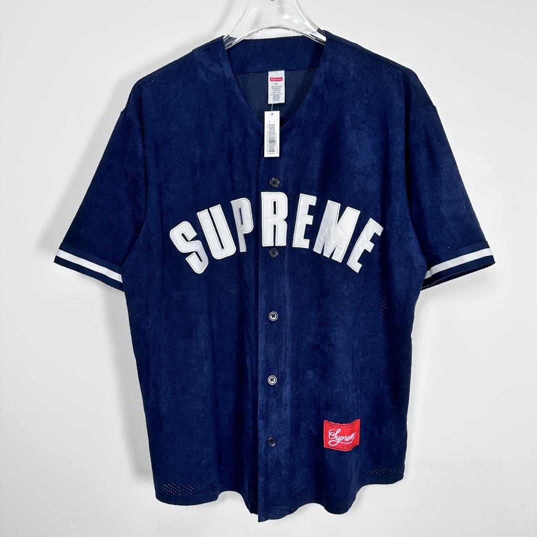 Supreme Ultrasuede Mesh Baseball Jersey - EUR FASHION