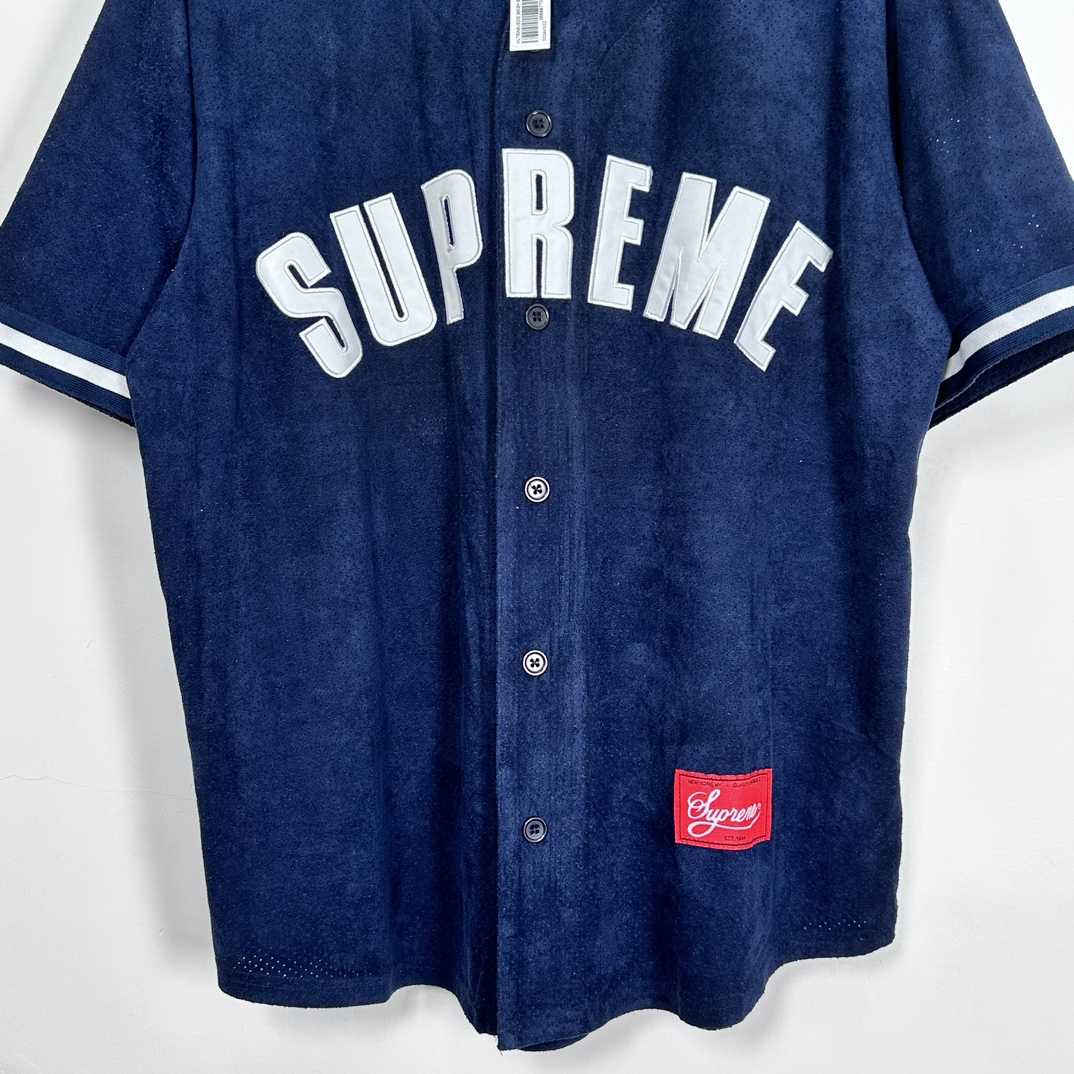 Supreme Ultrasuede Mesh Baseball Jersey - EUR FASHION