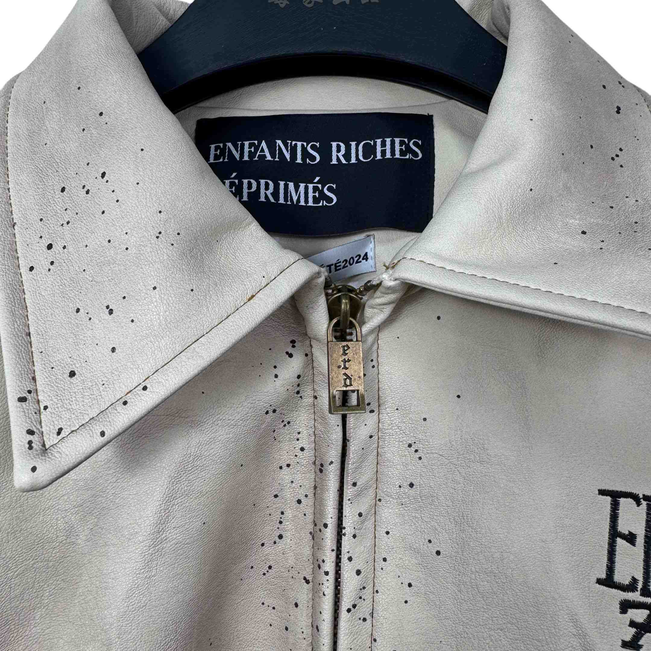 Enfants Riches Deprimes Embroidered-motif Leather Jacket - EUR FASHION