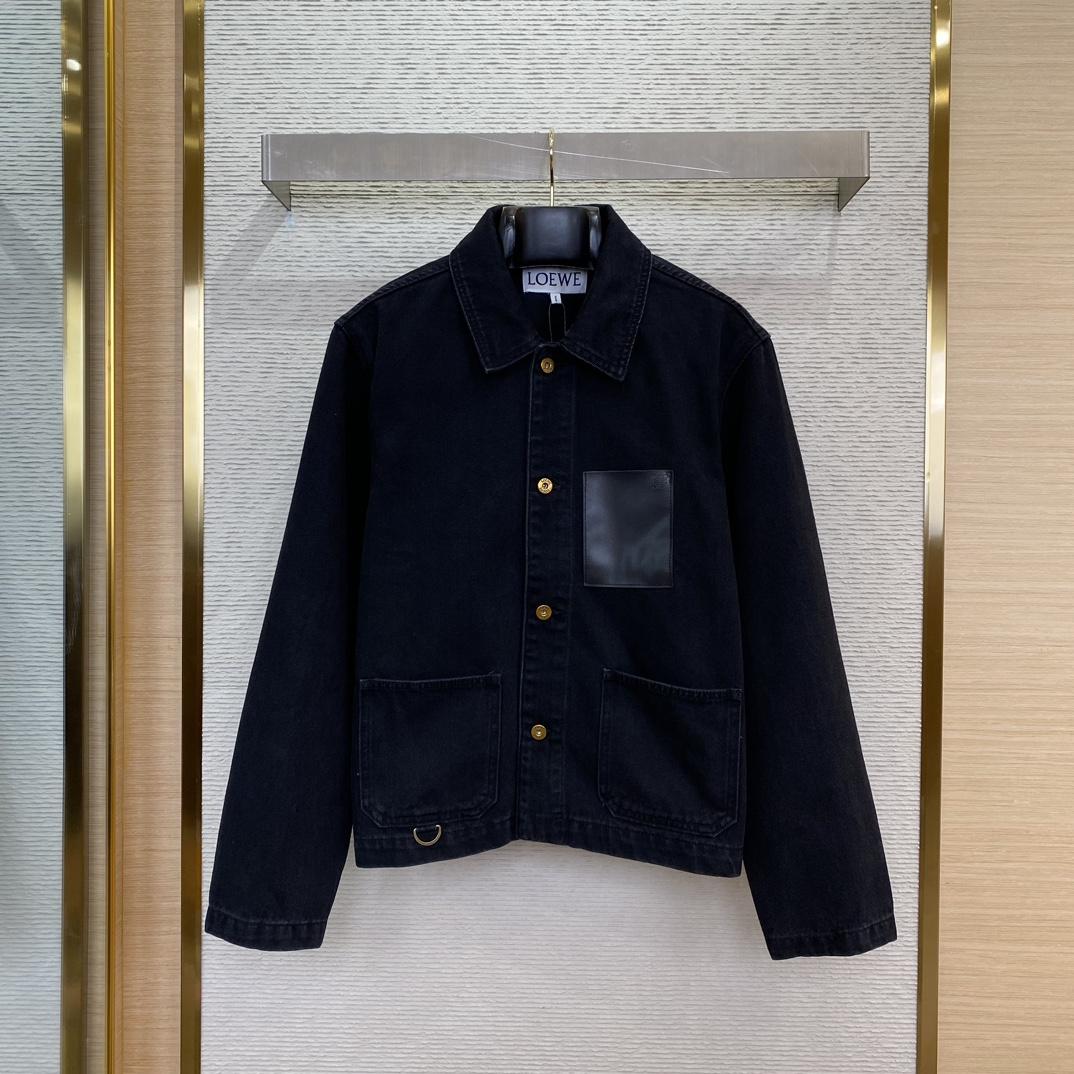 Loewe Black Workwear Jacket - EUR FASHION