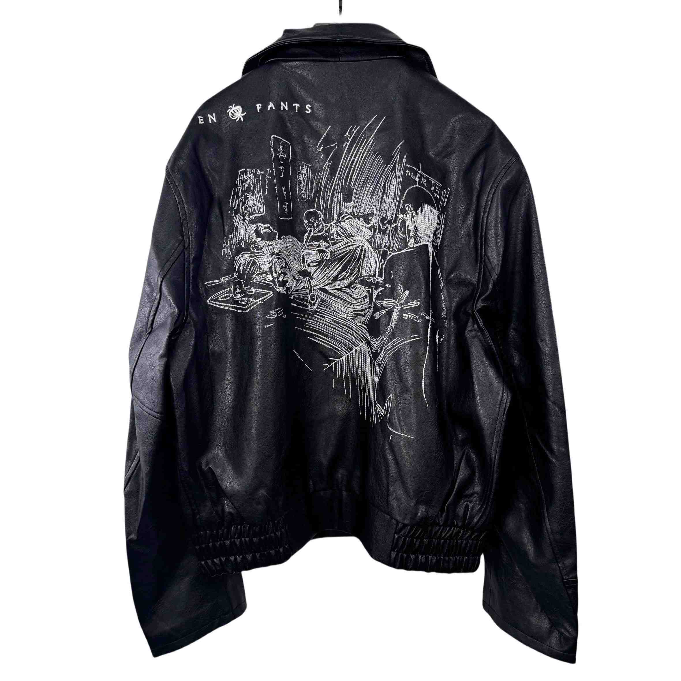 Enfants Riches Deprimes Opium Embroidered Leather Jacket - EUR FASHION