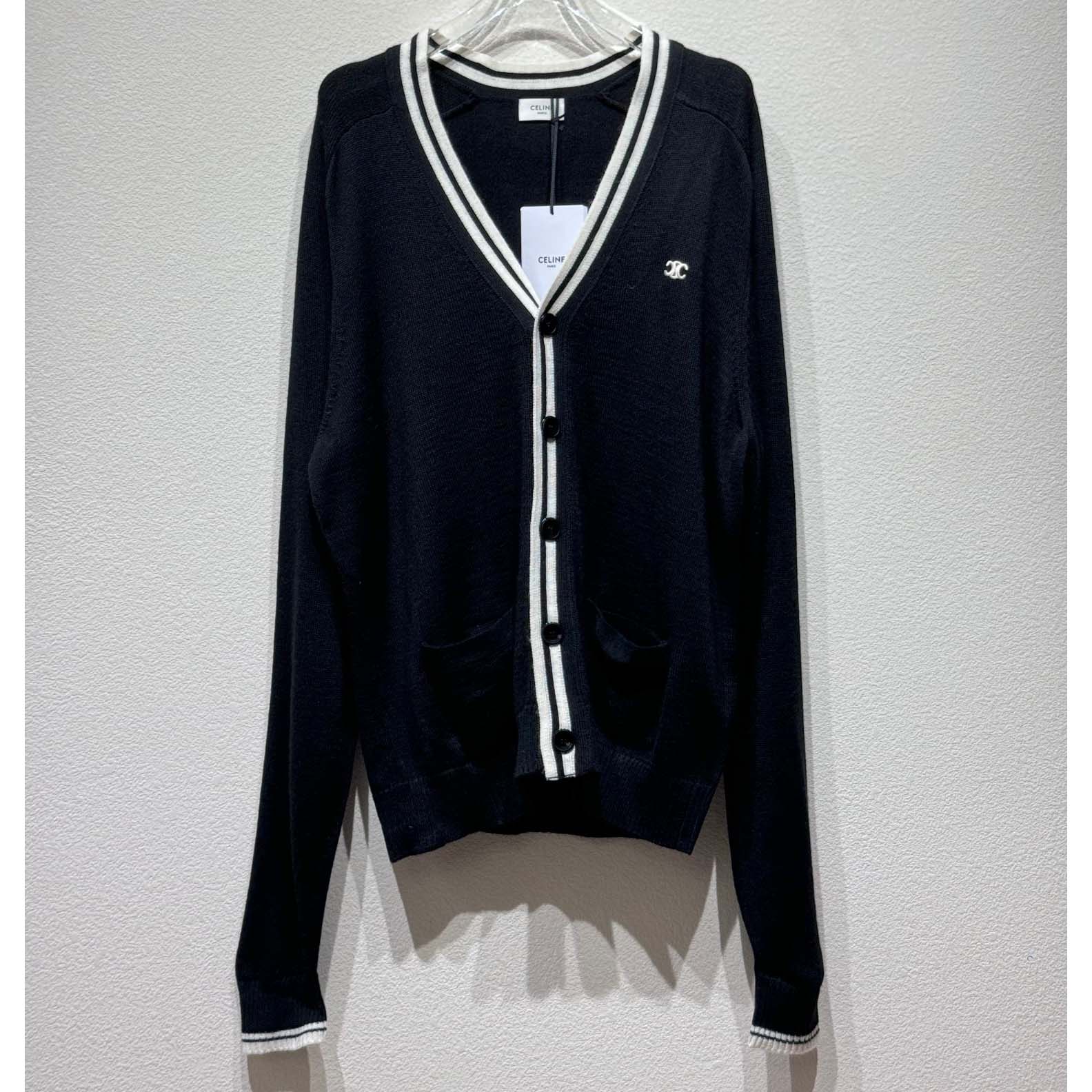 Celine Triomphe Cardigan In Wool - EUR FASHION