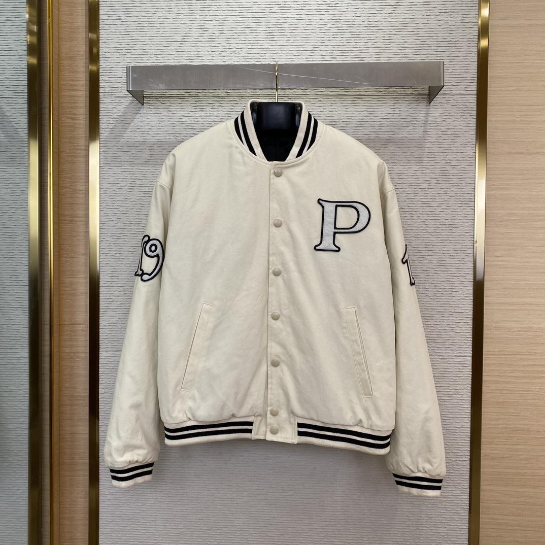 Prada Kid Mohair Bomber Jacket With Patches - EUR FASHION