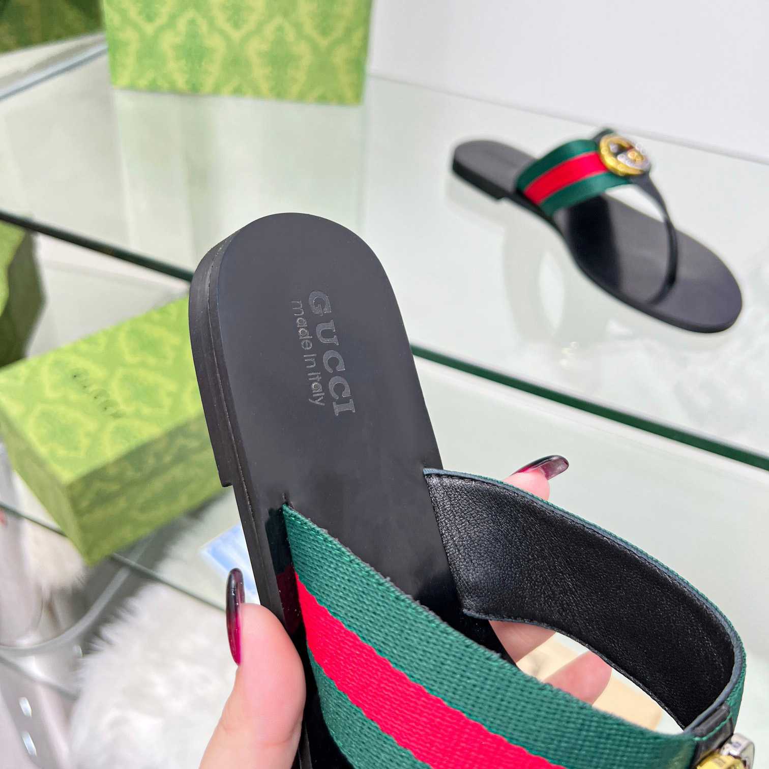 Gucci Women's Thong Sandal With Horsebit  - EUR FASHION