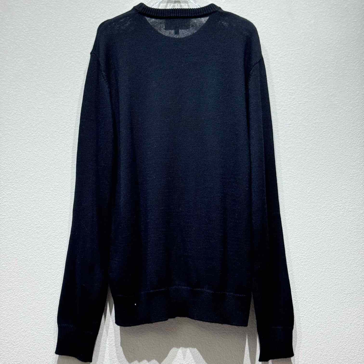 MM6 Maison Margiela Black Jacquard Sweater - EUR FASHION