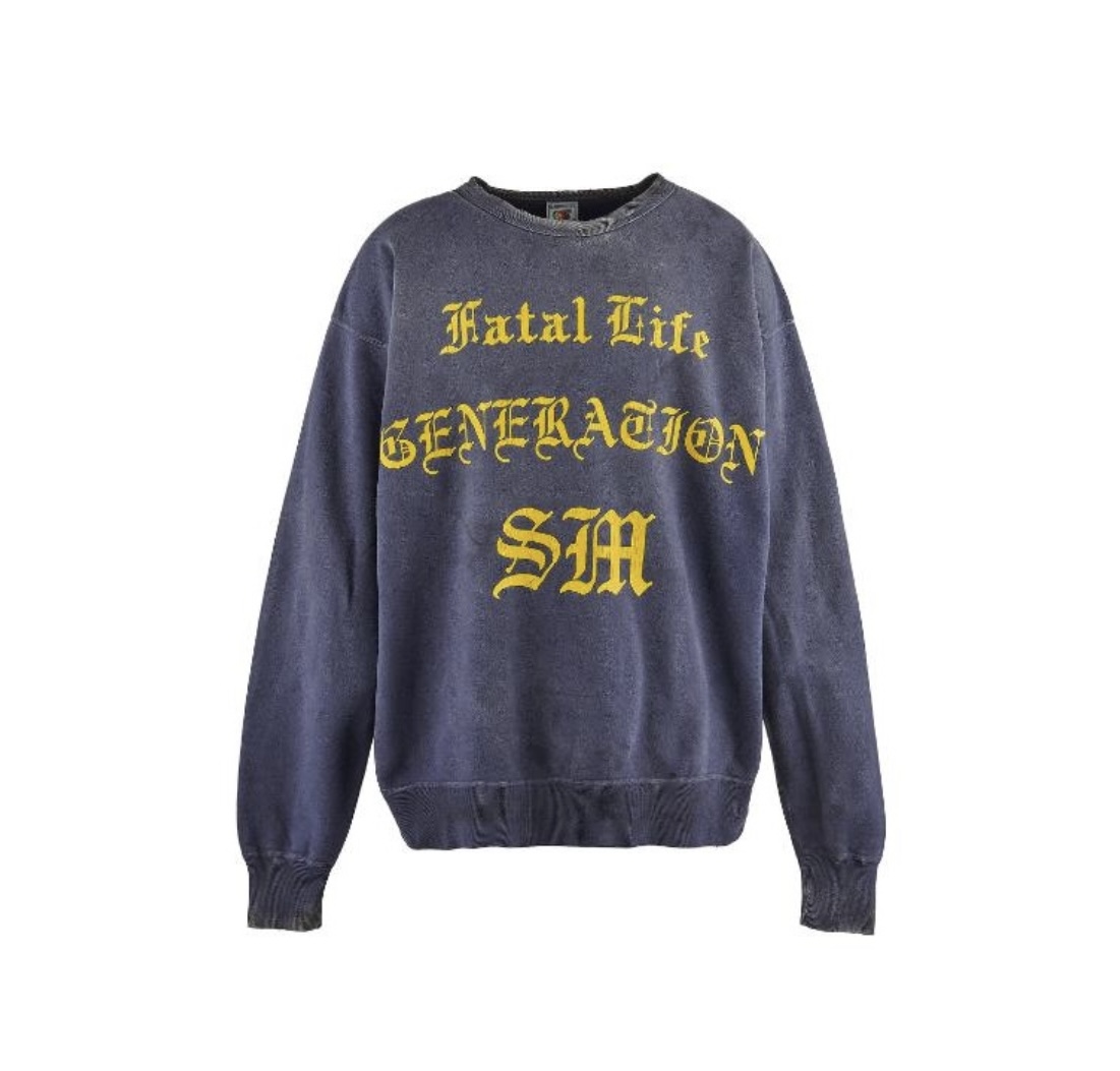 Saint Michael Crw Sweat/fatal Life Hoodie - EUR FASHION