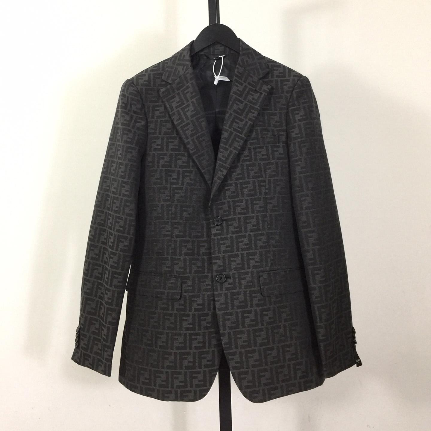 Fendi Fendace FF Jacquard Mens Blazer - EUR FASHION